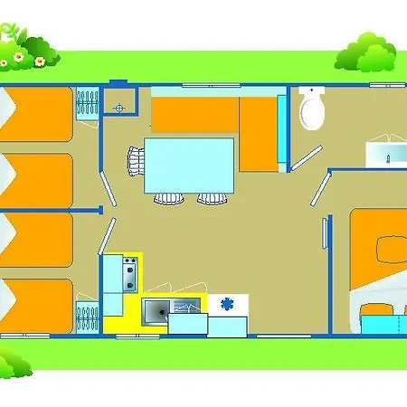 Üdülőpark Happy Camp Mobile Homes In Park Umag 4*